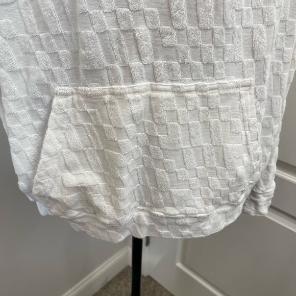 Billabong Women's White Check Hooded Sweatshirt Size L Casual Fall - Picture 2 of 12